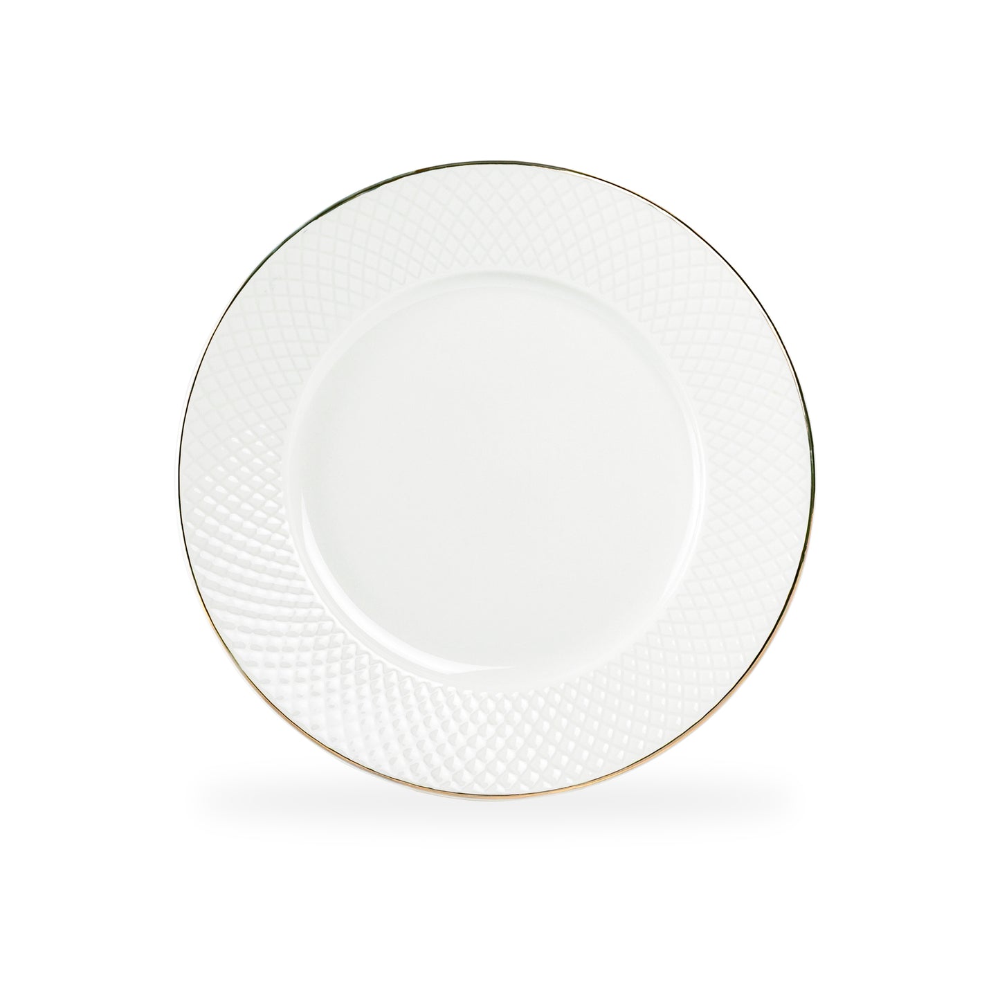 White Gold Sia Fine Porcelain Dessert/Dinner Plate