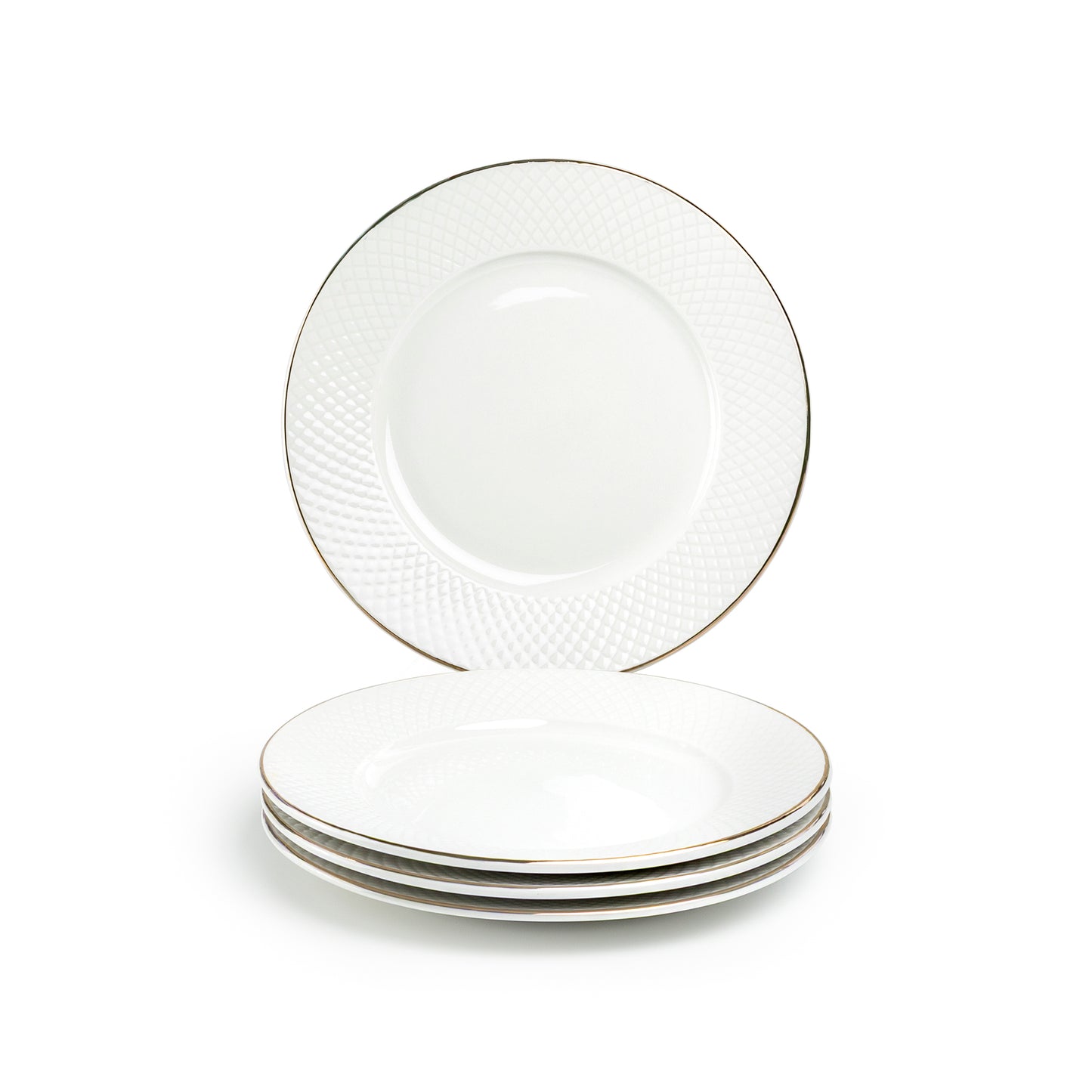 White Gold Sia Fine Porcelain Dessert/Dinner Plate