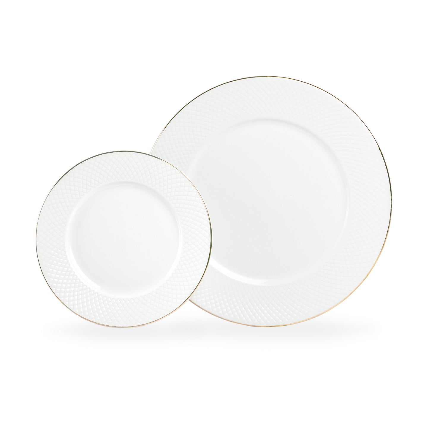 White Gold Sia Fine Porcelain Dessert/Dinner Plate