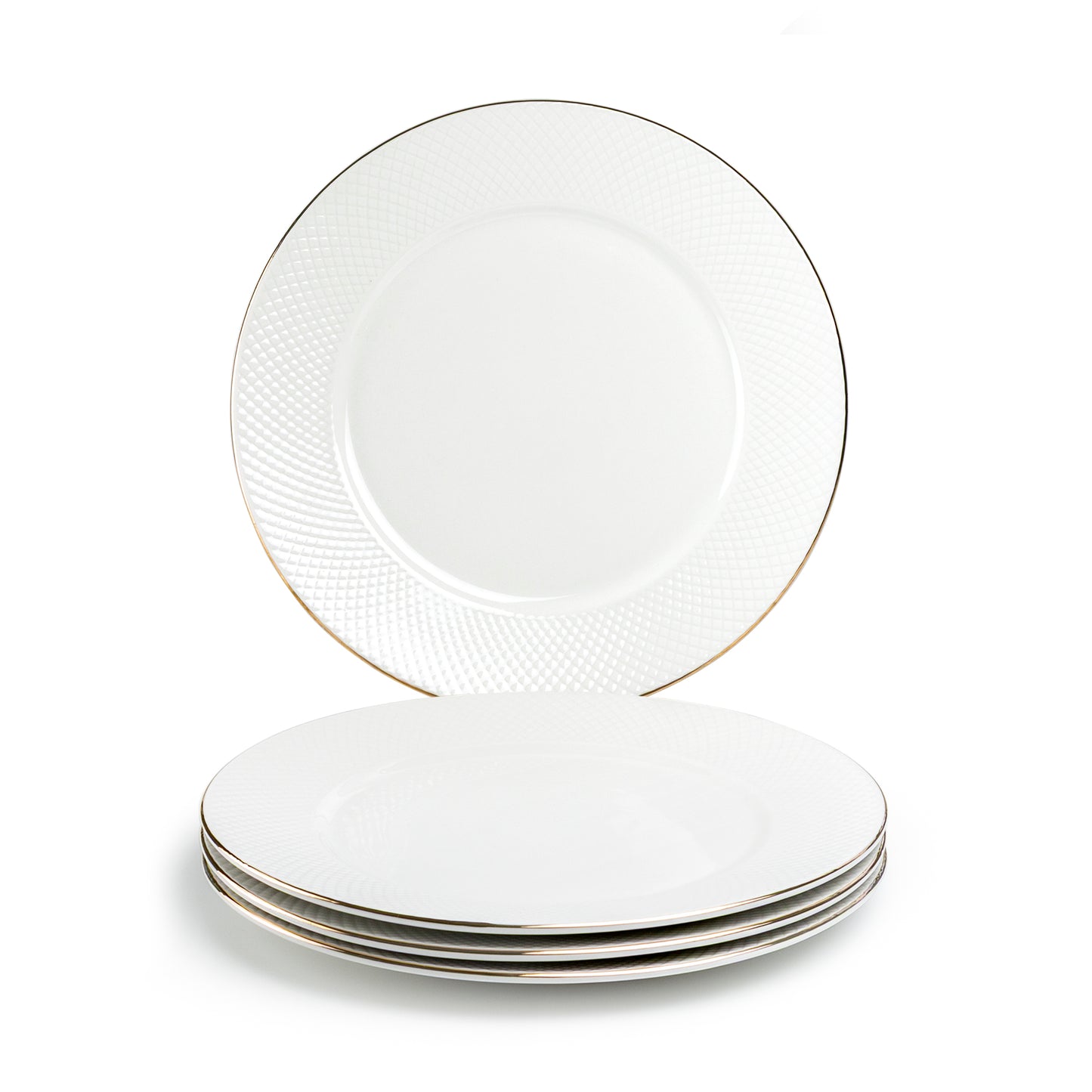 White Gold Sia Fine Porcelain Dessert/Dinner Plate