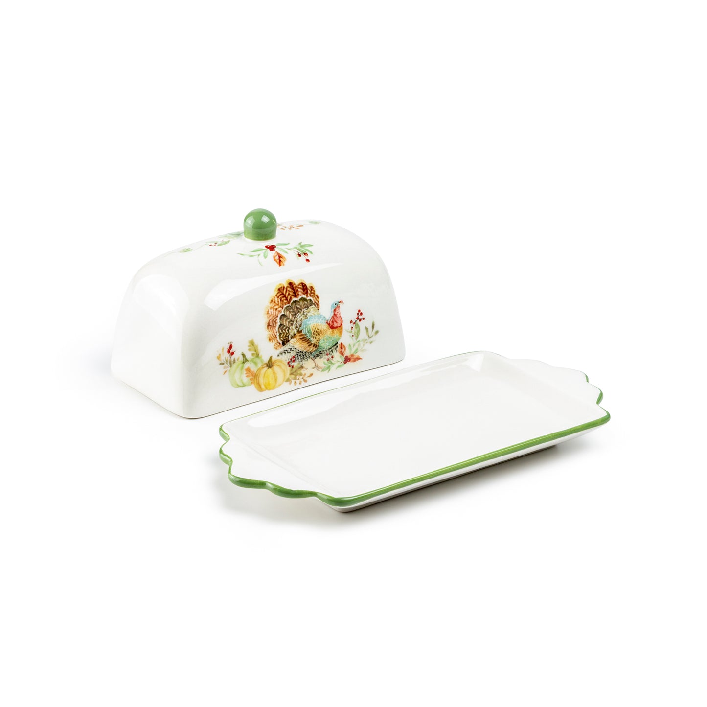 Turkey Autumn Harvest Butter Dish