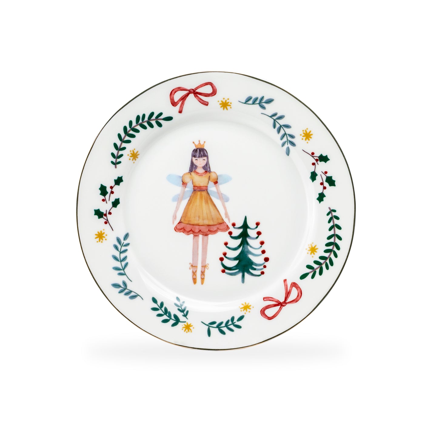 8" Assorted Nutcracker Wonderland Salad/Dessert Plate Set of 4