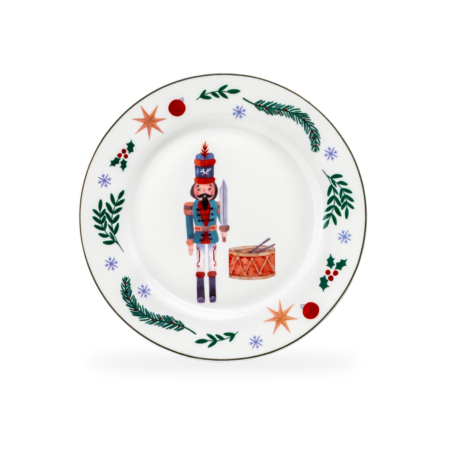 8" Assorted Nutcracker Wonderland Salad/Dessert Plate Set of 4