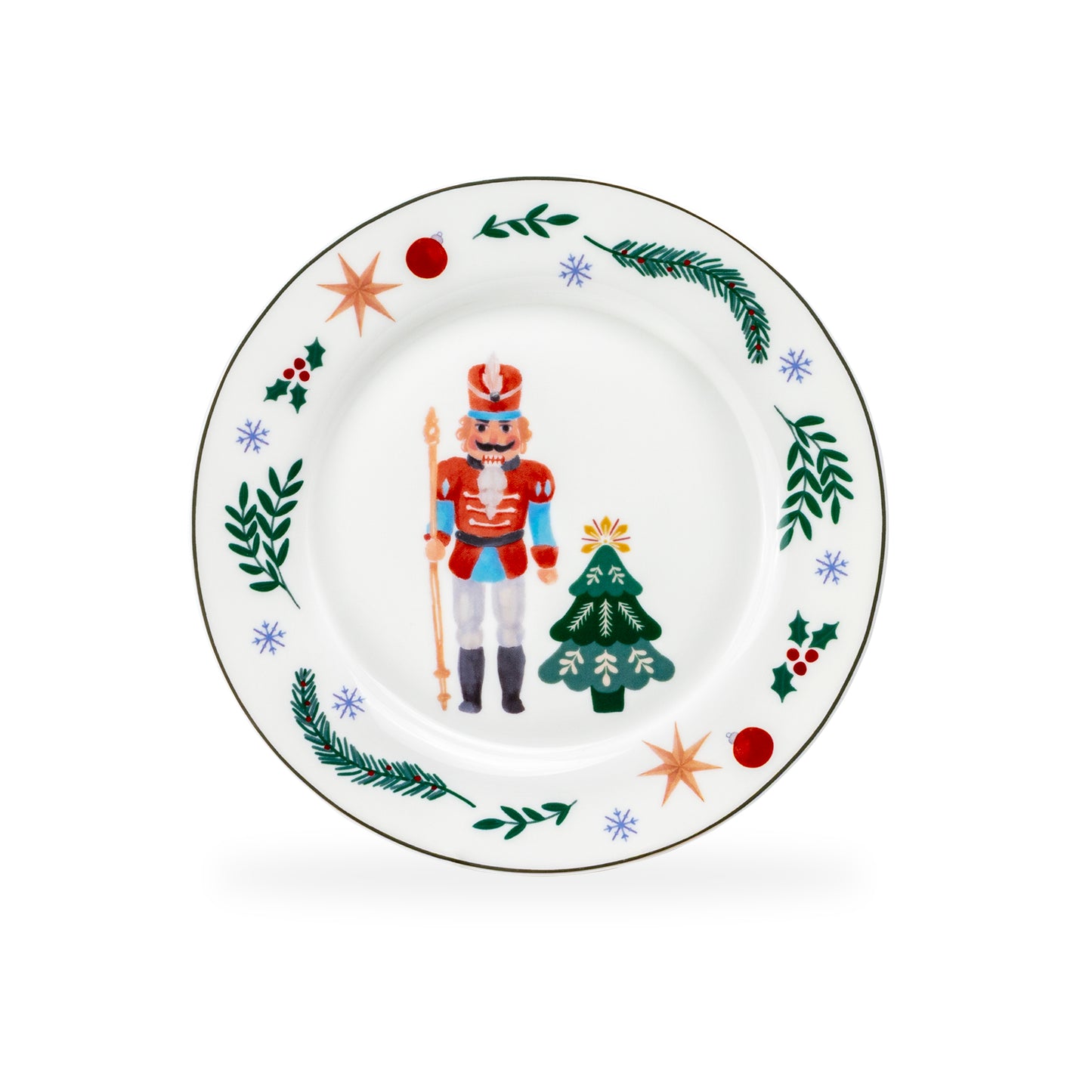 8" Assorted Nutcracker Wonderland Salad/Dessert Plate Set of 4
