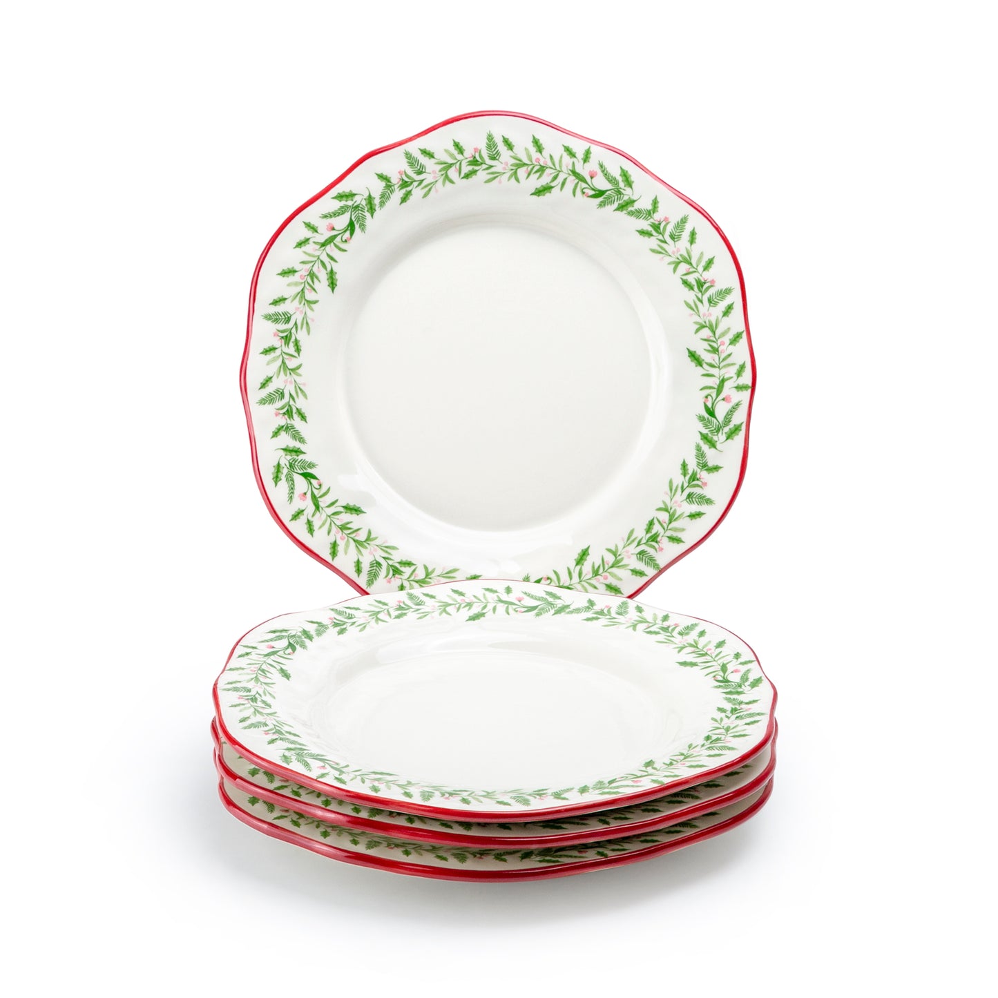 8.5" Holly Garland Dessert/Salad Plate