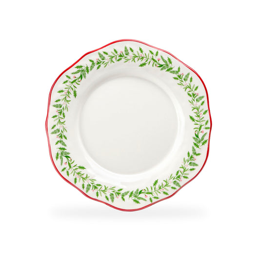 8.5" Holly Garland Dessert/Salad Plate