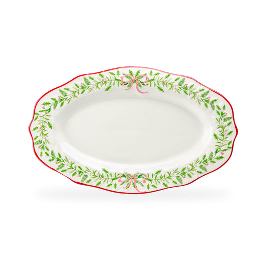 13.5" Holly Garland Serving Platter