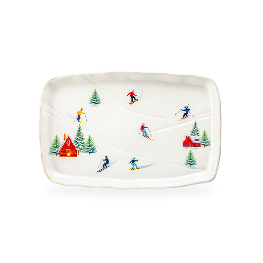Winter Ski Slope Serving Tray