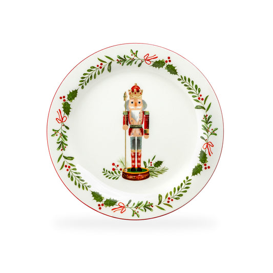 8.5" Holiday King Nutcracker Dessert/Salad Plate