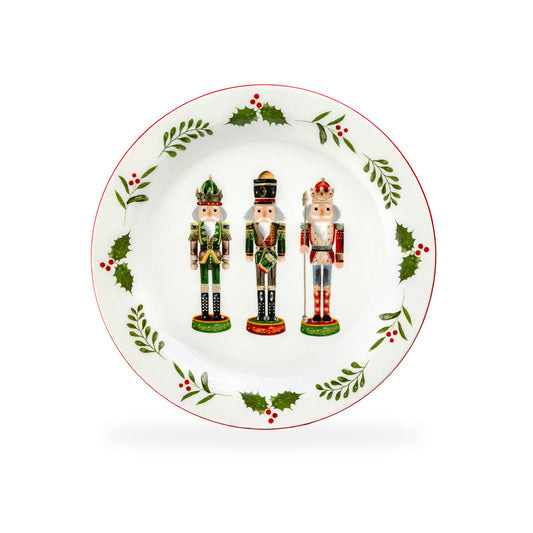 8.5" Holiday Royal Nutcrackers Dessert/Salad Plate