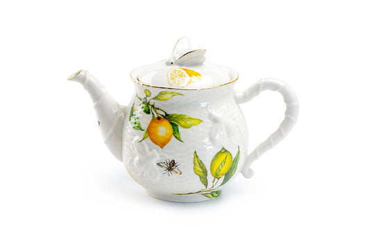 Grace Teaware Lemon Bee Fine Porcelain Teapot