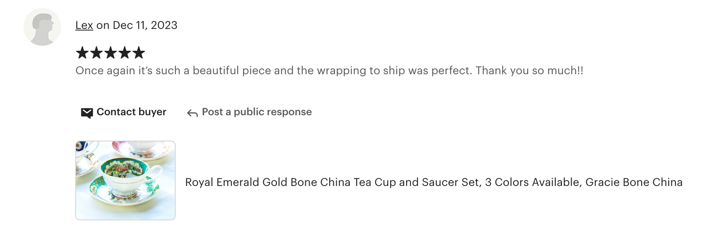 Royal Emerald Gold Bone China Tea Cup and Saucer