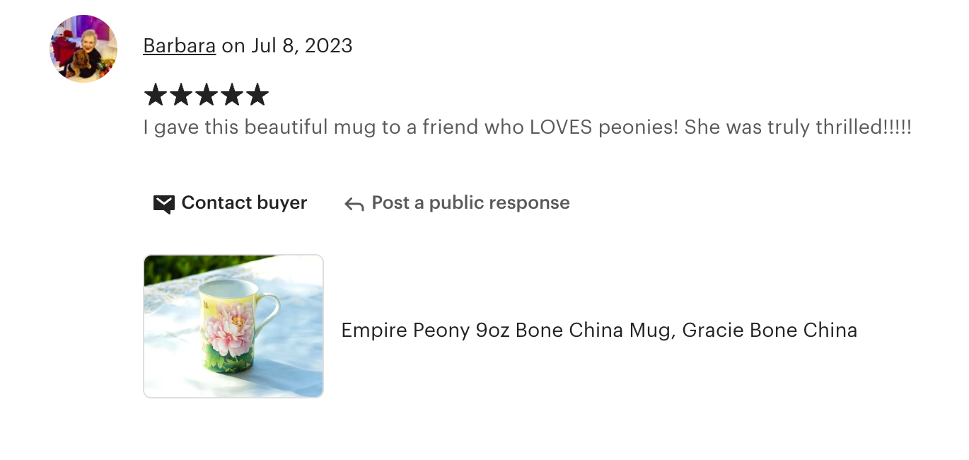 Empire Peony Bone China Mug