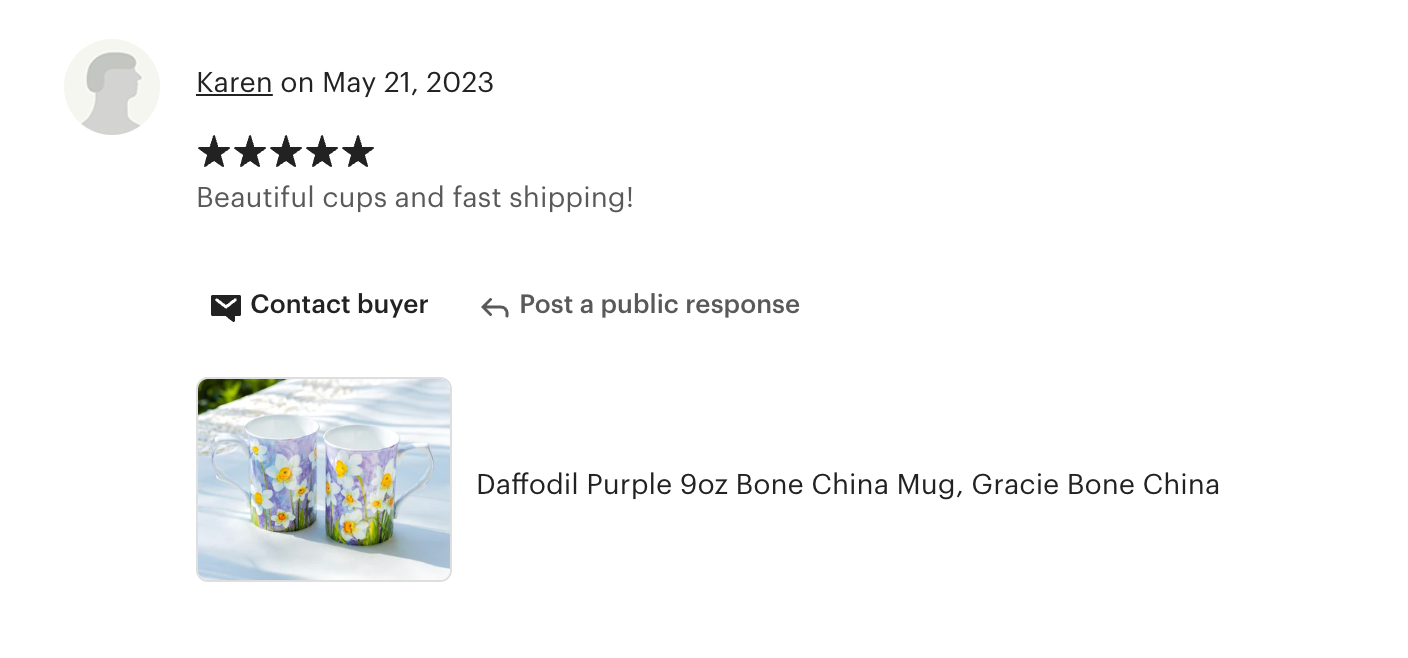 Daffodil Purple Bone China Mug