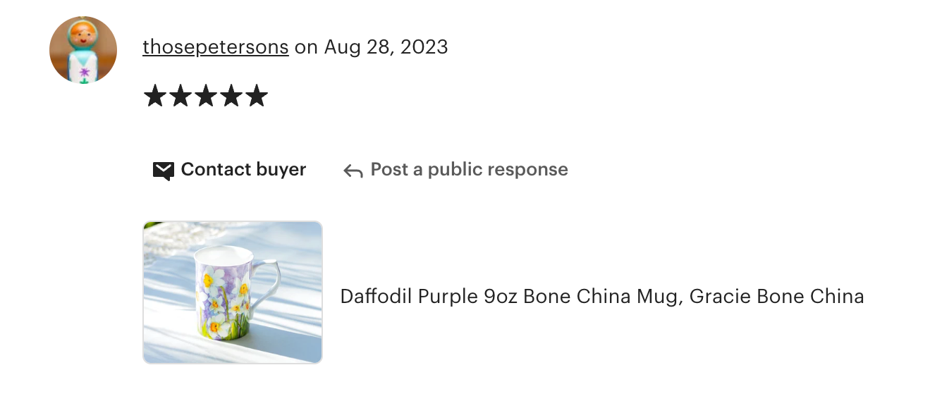Daffodil Purple Bone China Mug