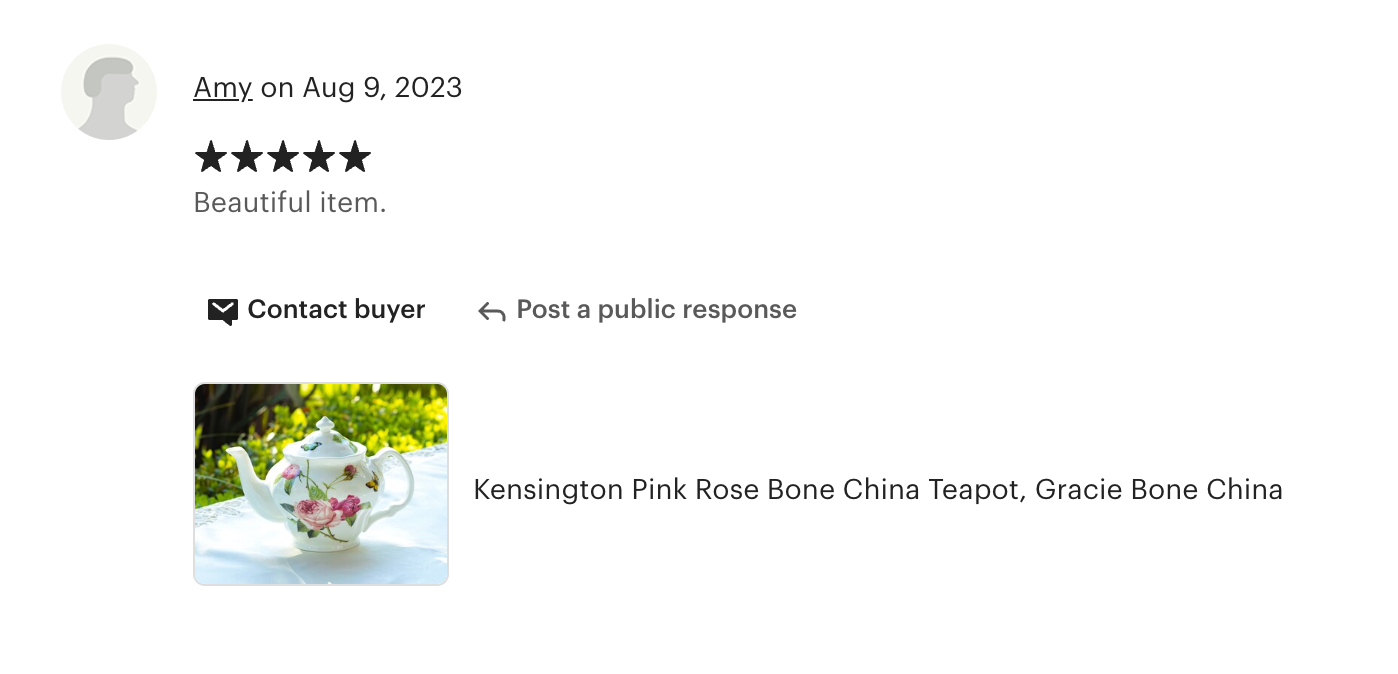 Kensington Pink Rose Bone China Teapot