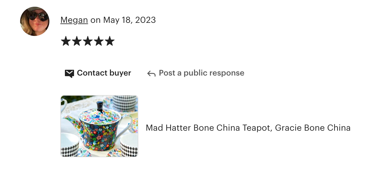 Mad Hatter Bone China Teapot
