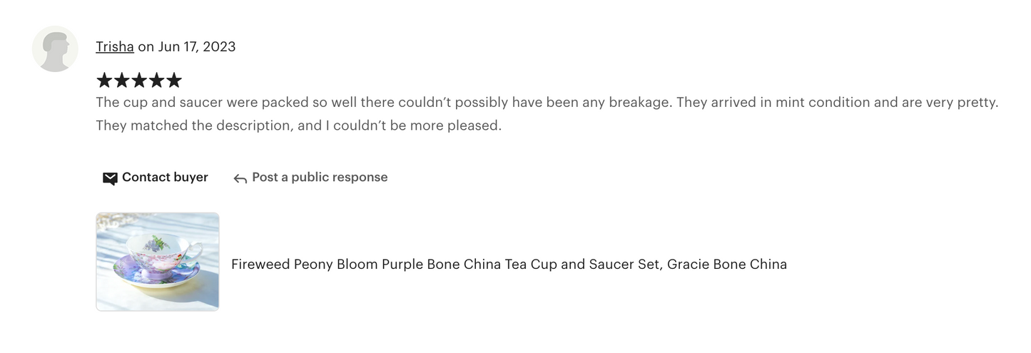 Peony Purple Bone China Cup and Saucer