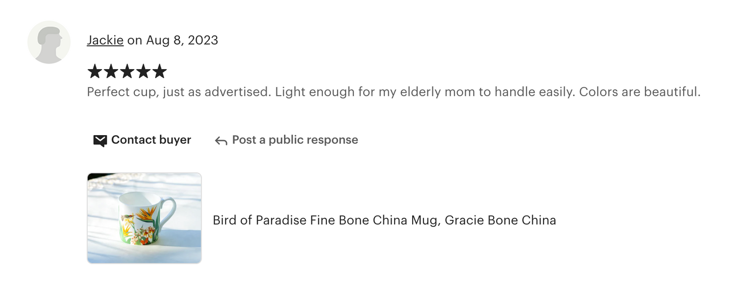 Bird of Paradise Bone China Mug