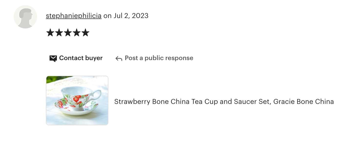 Strawberry Bone China Tea Cup and Saucer