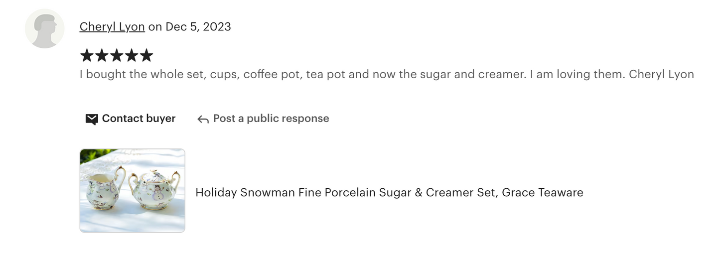 Holiday Snowmen Fine Porcelain Sugar & Creamer Set