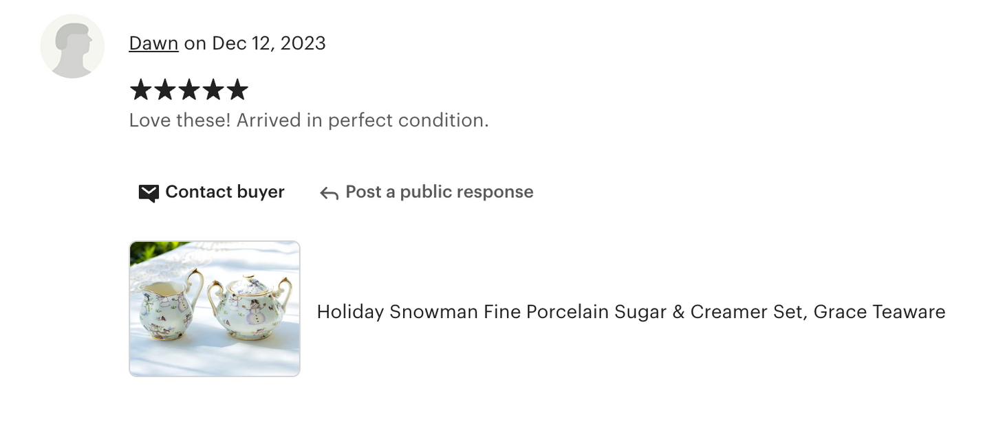 Holiday Snowmen Fine Porcelain Sugar & Creamer Set