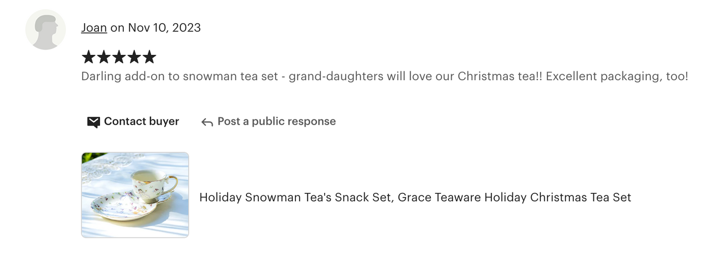 Holiday Snowman Tea's Snack Set