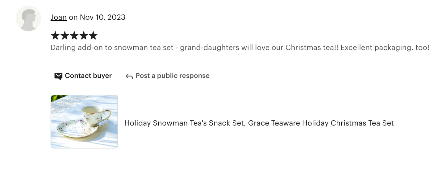Holiday Snowmen Tea's Snack Set