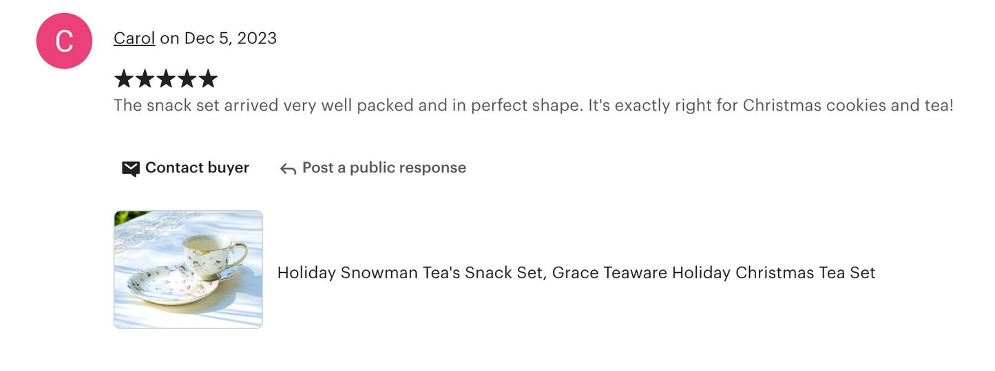 Holiday Snowmen Tea's Snack Set