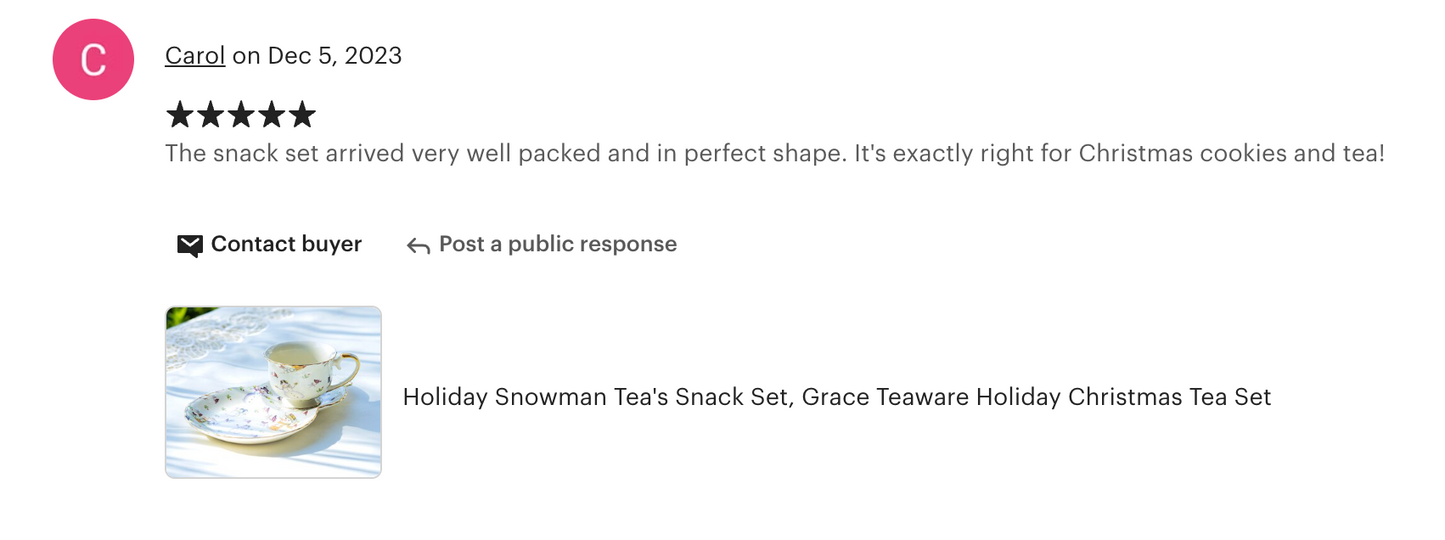 Holiday Snowman Tea's Snack Set