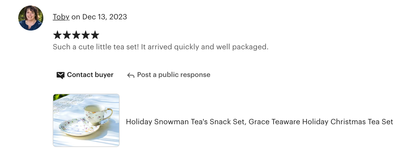 Holiday Snowman Tea's Snack Set