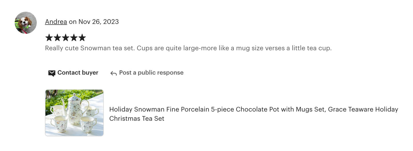 Holiday Snowman Chocolate Pot with Mugs Set