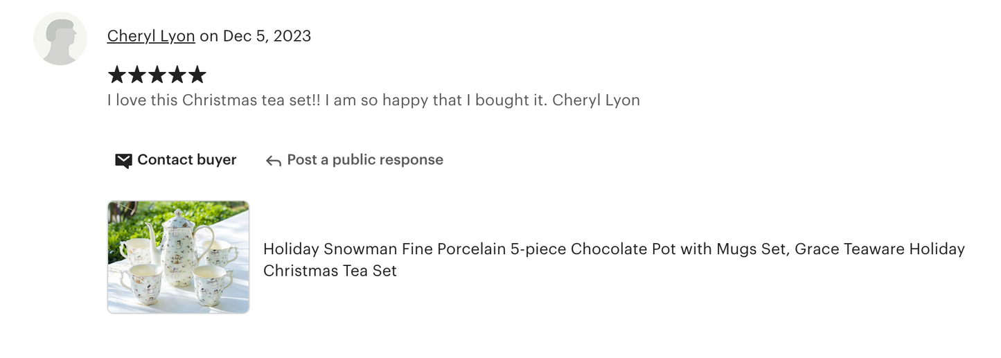Holiday Snowmen Chocolate Pot with Mugs Set