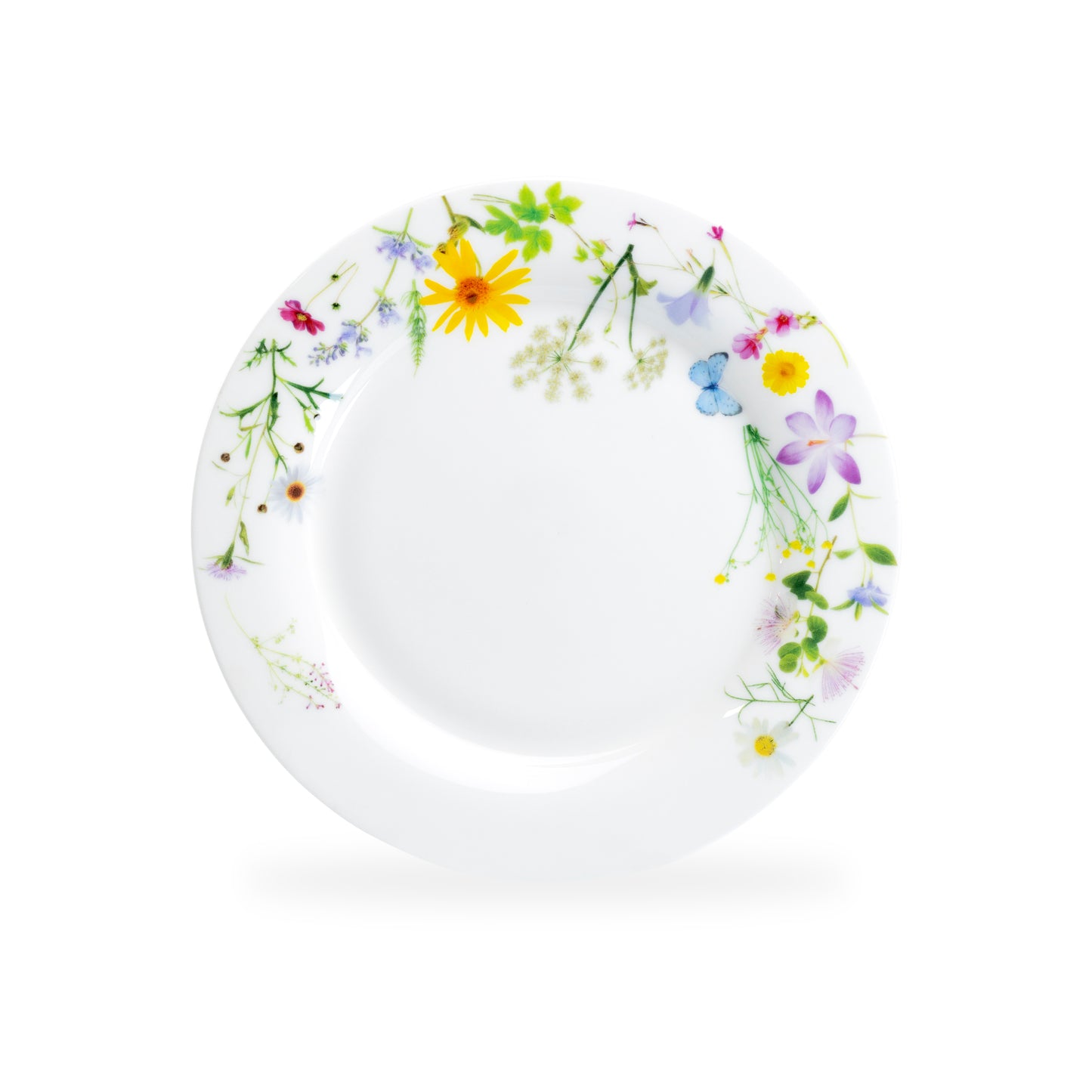 Summer Meadow Black Bone China Cup and Saucer