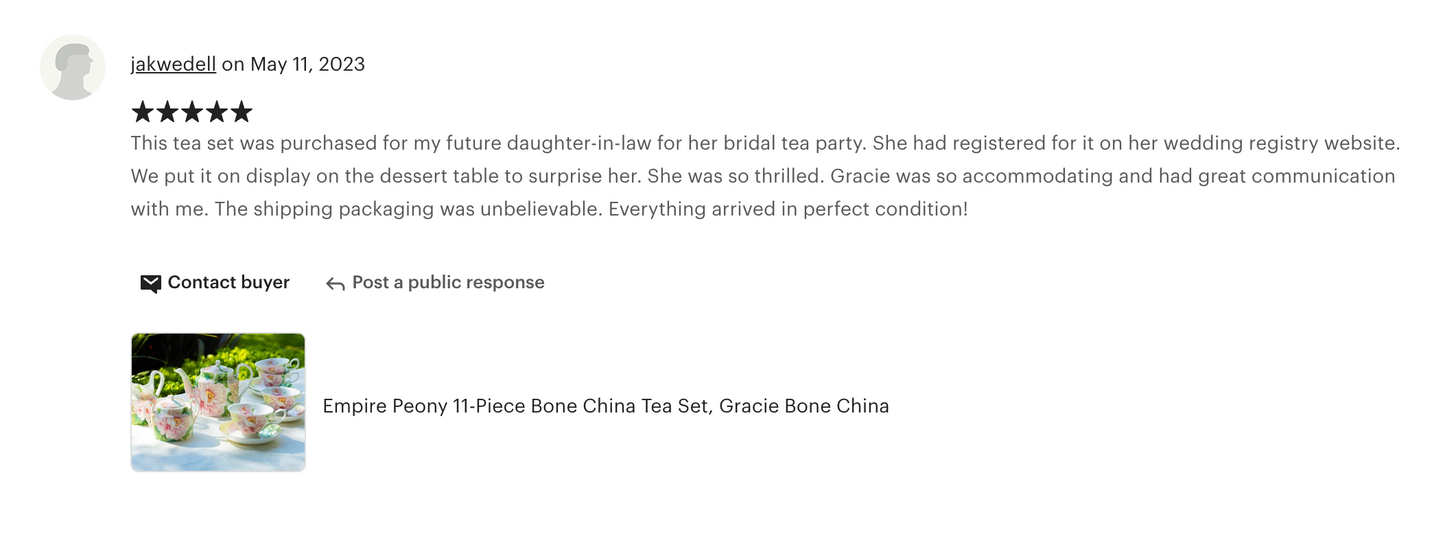 Empire Peony Bone China 11-Piece Tea Set