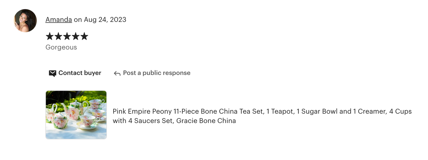 Empire Peony Bone China 11-Piece Tea Set