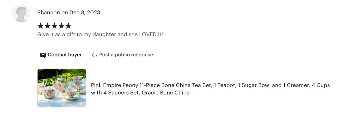 Empire Peony Bone China 11-Piece Tea Set