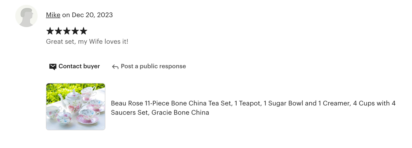 Beau Rose Bone China Tea Set