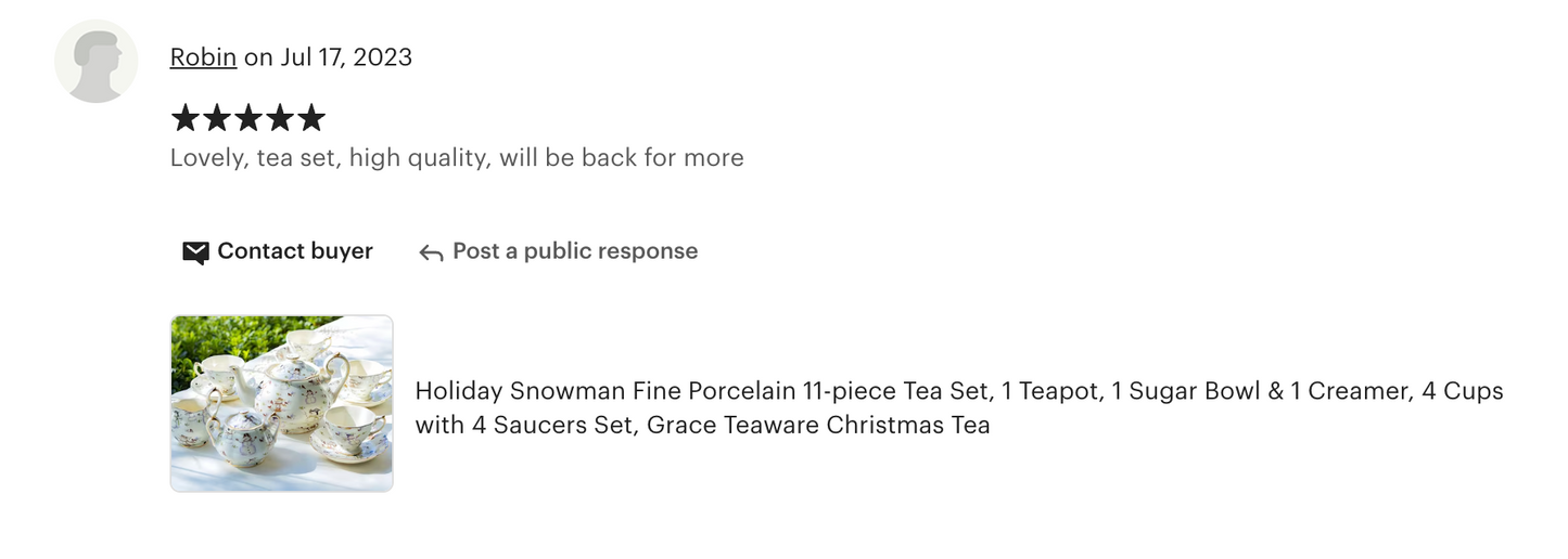 Holiday Snowmen Tea Set