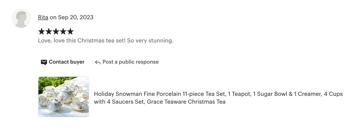 Holiday Snowmen Tea Set