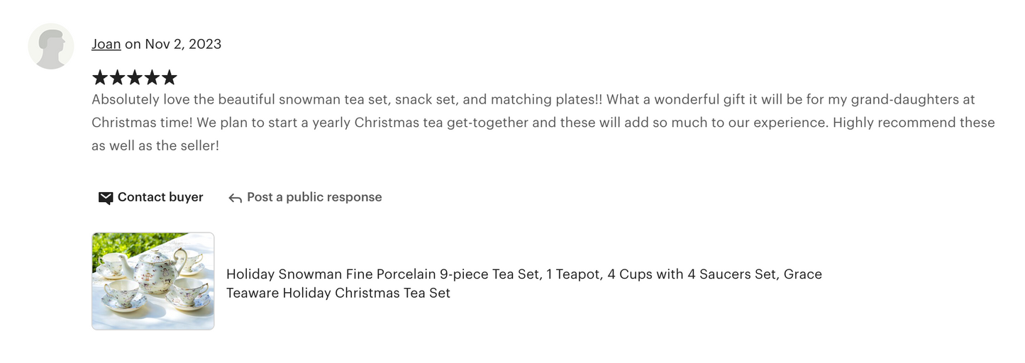 Holiday Snowmen Tea Set