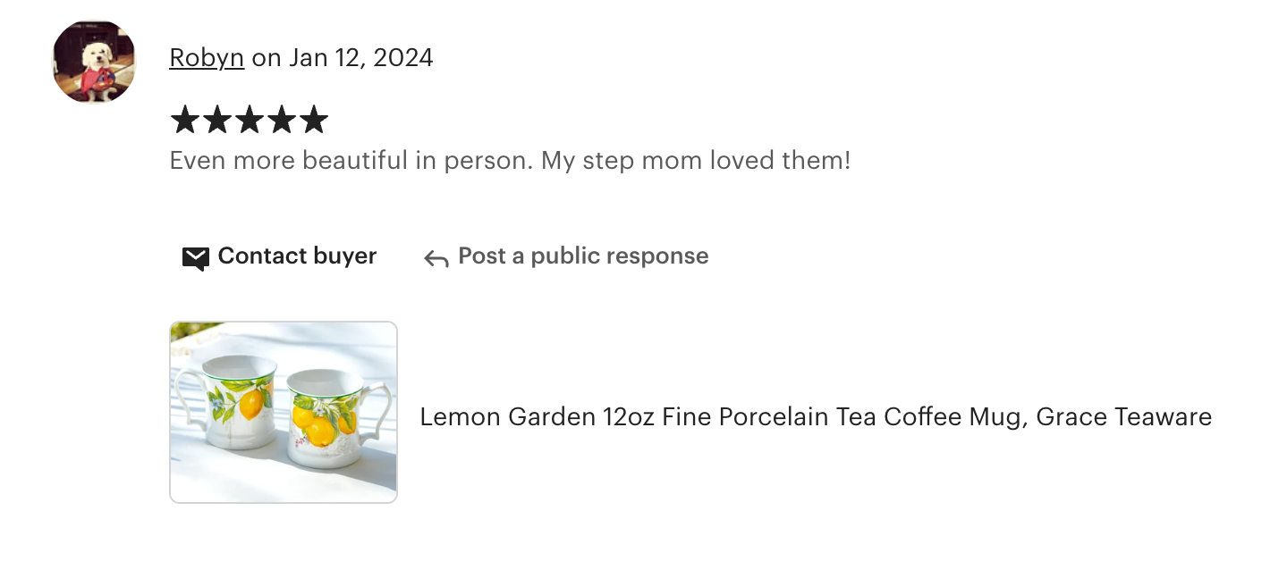 Lemon Garden Fine Porcelain Mug