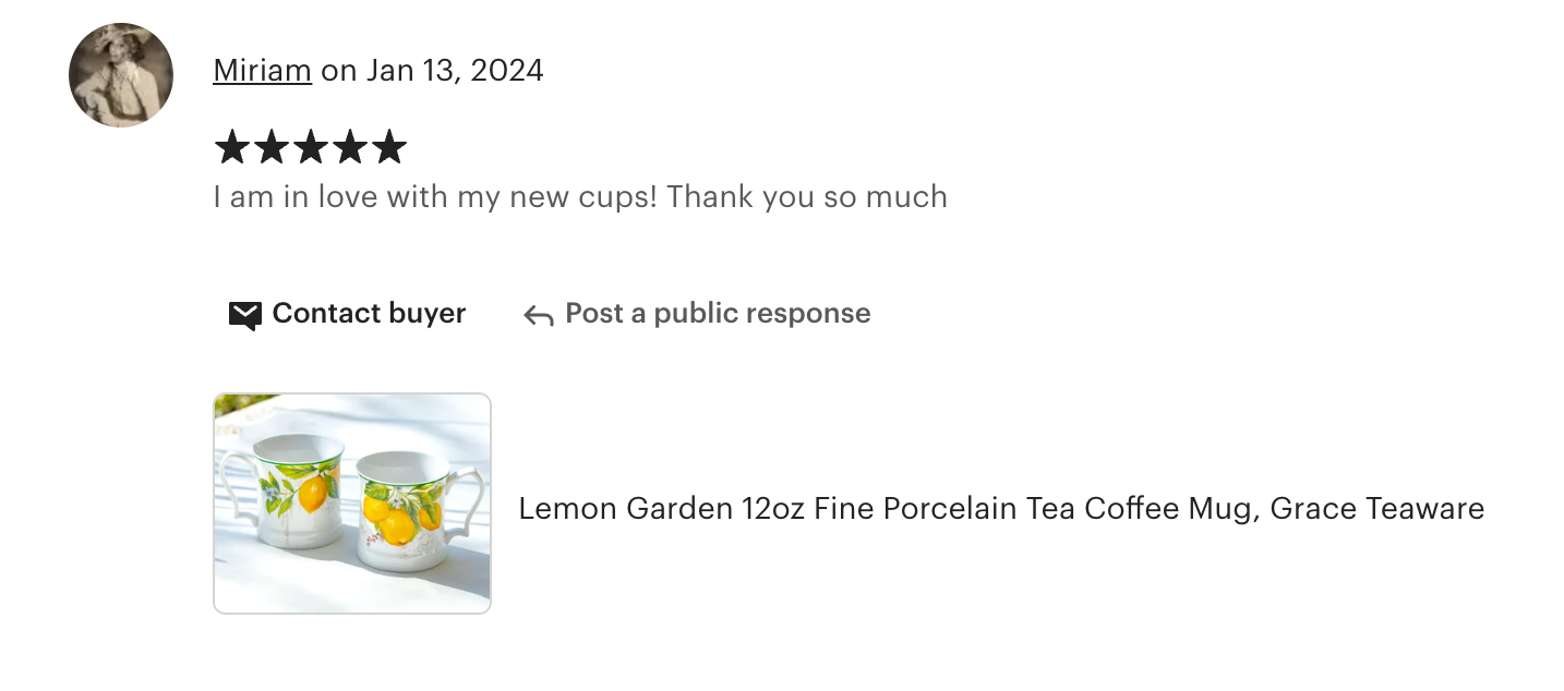 Lemon Garden Fine Porcelain Mug