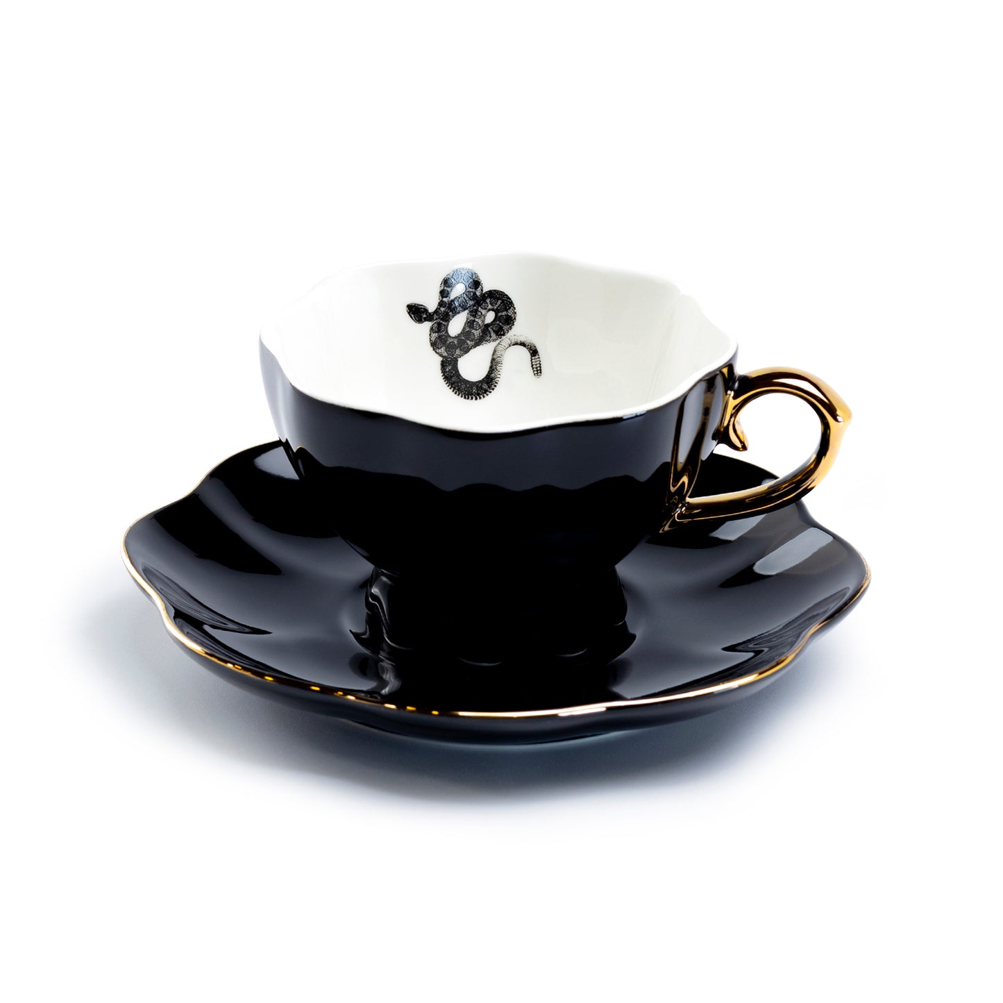 Witches Brew Pitcher + 4 Snake Tea Cup and Saucer Sets