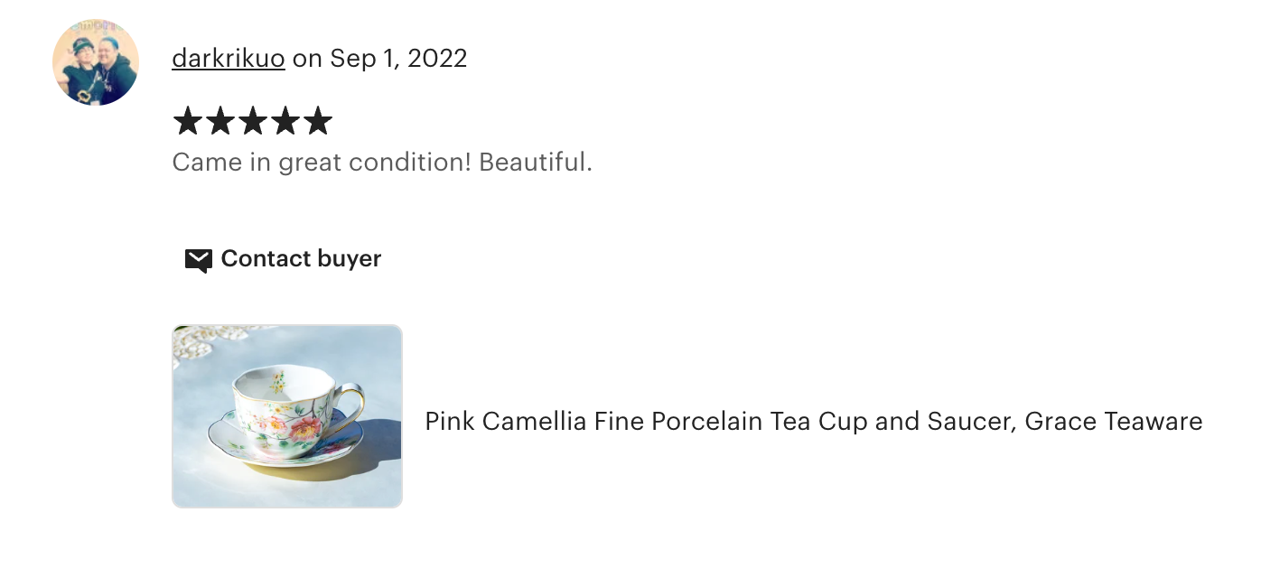Camellia Scallop Fine Porcelain Tea Cup and Saucer