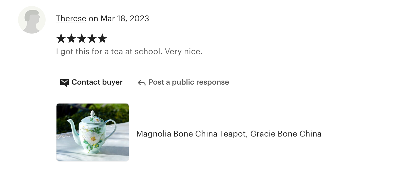 Magnolia Bone China Teapot