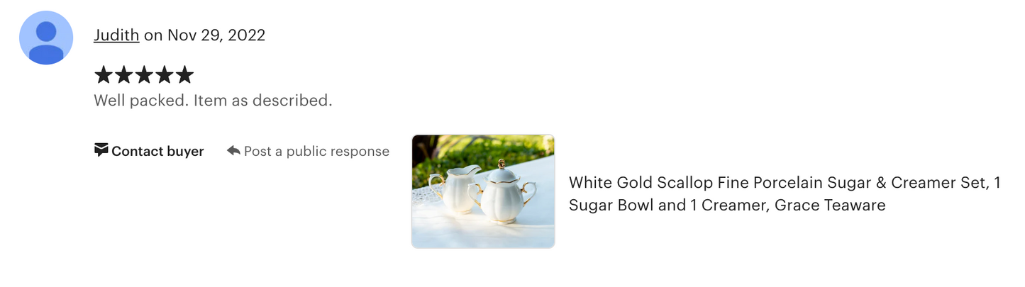White Gold Scallop Fine Porcelain Sugar & Creamer Set - CLEARANCE