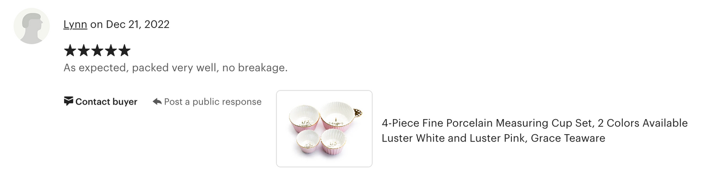 4-Piece Fine Porcelain Measuring Cup Set