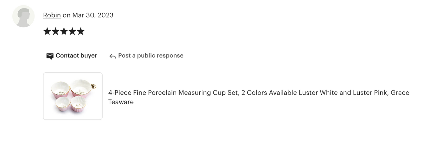 4-Piece Fine Porcelain Measuring Cup Set