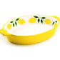 Terramoto Ceramics Lemon 2 qt. Oval Casserole